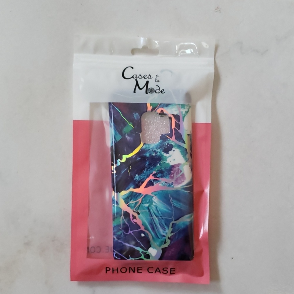 Galaxy S9 Marble Blue phone case